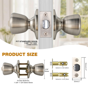 Hochwertiges Gold Zylindrisches Tür knauf schloss Außentür Innenraum türgriffe mit Schlössern - Product Image 3