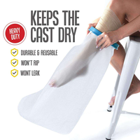Protège-plâtre imperméable réutilisable pour jambe entière, idéal pour la douche et le bain, convient aux fractures, aux attelles et aux bandages
