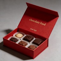 Boîte cadeau de luxe personnalisée pour chocolats avec séparateur, finition mate, boîte à bonbons, boîte d'emballage à fermeture magnétique pour chocolats