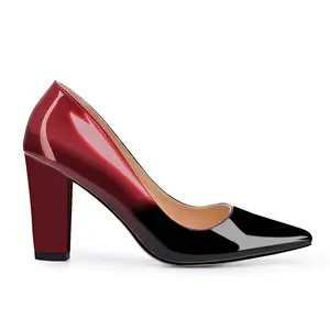 Nauskiss — escarpins à talons épais pour femmes, nouvelles chaussures à la mode, Design de base, rouge, noir, OEM, été, 2021