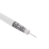Câble coaxial RG6 certifié RoHS, conducteur BC blindé, gaine en PVC LSZH tressée CCA, longueurs de 10 à 305 m, 75 ohms, HI LINK 18AWG, garantie 3 ans