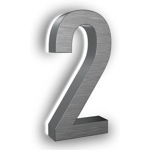 Custom 3D Laser Cut Stainless Steel LED Illuminated Outdoor <strong>Solar</strong> <strong>House</strong> <strong>Number</strong> Sign Elegant 3D Door Plate Lighting