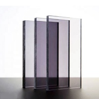 Feuille d'acrylique vitrée de 3 mm 5 mm, noir fumé gris, résistante aux UV, plexiglas, panneau en plastique imperméable pour fenêtre architecturale