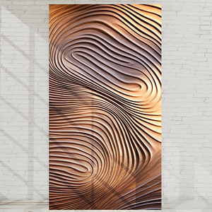 Pannello Murale Fonoassorbente <span class=keywords><strong>in</strong></span> MDF con Texture Ondulata 3D Intagliata, Lussuoso e Moderno, <span class=keywords><strong>per</strong></span> Decorazione d'Interni di Camere <span class=keywords><strong>da</strong></span> <span class=keywords><strong>Letto</strong></span> e Mobili - Product Image 3