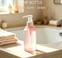 Envase Cosmético Económico para Aceite Capilar y Desmaquillante, Dispensador con Bomba y Forma de Cilindro de PET