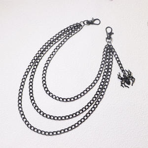 Chaîne de taille pendentif toile d'araignée foncée en alliage de zinc, plusieurs couches, style hip-hop décontracté, chaîne de corps tendance - Product Image 3