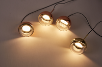 Lustre de plafond en verre rose doré à LED classique de luxe, le plus économique, pour table à manger, salon
