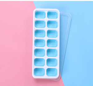 2020 Haixin <span class=keywords><strong>amazon</strong></span> mejor venta No derrame de cubo de <span class=keywords><strong>hielo</strong></span> bandeja con tapa 14frid de silicona cuadrado cubo de <span class=keywords><strong>hielo</strong></span> bandeja - Product Image 3