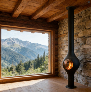 Chimenea de Leña de Lujo con Llama Simulada Realista, Decoración Exquisita para Crear una Atmósfera Cálida en la Sala de Estar de una Villa - Product Image 2