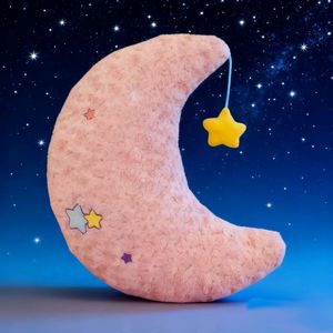 Lindos Cojines de Peluche con Forma de <span class=keywords><strong>Luna</strong></span> y Estrella, Cojines Decorativos para Sofá, Sala de Estar, Cabecera, Cojines de Apoyo Lumbar para Automóvil - Product Image 3