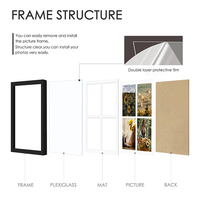 Cadre de collage pour photos 5x7, affichage mural/sur table, horizontal/vertical, MDF premium et acrylique incassable