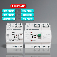 MUTAI 110V 220V 230V 400V Commutateur Automatique de Transfert PV 60A 63A 63 Ampères 2P 4P 50Hz 60Hz Rail DIN ATS pour Énergie Solaire