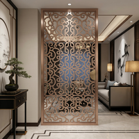 Paravent de réception Art Déco en acier inoxydable 304, séparateur de pièce, panneau décoratif pour hall, décoration murale, intérieur d'hôtel, découpe laser personnalisée
