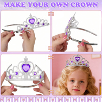 Kit de baguette magique de princesse, kit d'artisanat DIY pour filles, fournitures pour fête d'anniversaire, 18 baguettes magiques en bois, cadeau pour enfants