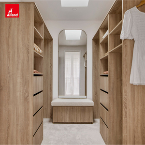 Sistema Modulare per Camera da Letto Alland, Scaffale <span class=keywords><strong>con</strong></span> Cassetti, Organizzatore in Legno, Design per <span class=keywords><strong>Armadio</strong></span> Piccolo <span class=keywords><strong>con</strong></span> Specchio - Product Image 1