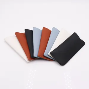 Glasses Case PU Sunglasses Sleeve Pouch Leather Case Soft Slip In Eyeglasses Holder