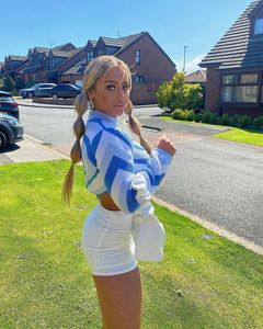 เสื้อกันหนาวผ้าคอเต่าแขนยาวสำหรับเด็กผู้หญิง,เสื้อกันหนาวแบบถักสุนทรียศาสตร์ลายทางรูปหัวใจเสื้อกันหนาวแบบสตรีทสำหรับฤดูใบไม้ร่วง - Product Image 6