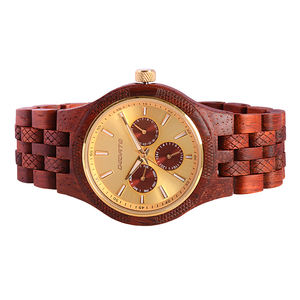 Nouvelle arrivée Montre-bracelet en bois pour homme Bewell Montre à quartz en bois de rose du Japon pour homme - Product Image 2