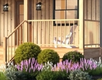 Rampe de balcon en pin massif, garde-corps en bois pour terrasse extérieure, décoration de maison de campagne