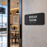 Panneau métallique personnalisé en braille « Interdiction de fumer », signalisation de sécurité, plaque de signalisation tactile en braille en relief, panneau d'avertissement durable en aluminium