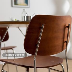 Dining Chair Solid Wood <b>Walnut</b> Color Stable Design For Home Living Room And Dining <b>Table</b> Use - Product Image 4