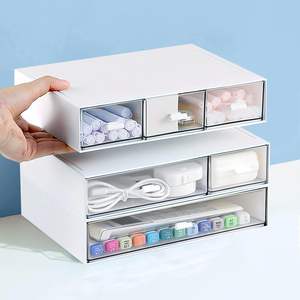 White Chest of <b>Drawers</b> Tabletop Organizer <b>Storage</b> Cabinet Set It Is Suitable for Home Organization and <b>Storage</b> - Product Image 1