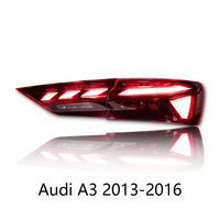 Feux arrière LED style RS Plug and Play pour Audi A3 8V 2013-2016, clignotants séquentiels, remplacement direct, installation facile.