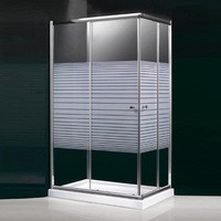 Porte de douche coulissante en verre poli avec cadre en aluminium, design transitoire OEM/ODM, personnalisable pour salle de bain