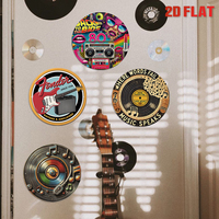 Juego de Letreros Metálicos con Temática Musical, Decoración de Pared Retro con Guitarra y Disco de Vinilo para Cuarto de Hombre o Bar