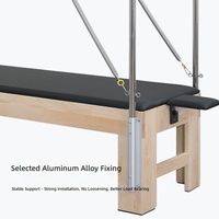 Ensemble de studio de Pilates en bois d'érable cinq pièces en stock, avec lits balançoires et équipement grand format, de la marque Cadillac Bed Factory, pour la vente en gros