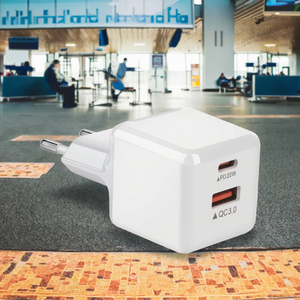 Chargeur mural rapide original PD 20W à double port, compatible avec iPhone et Android, prise EU/US, sortie <span class=keywords><strong>QC3</strong></span>.<span class=keywords><strong>0</strong></span> 5V 3A - Product Image 3