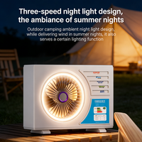 Ventilateur de bureau rechargeable par USB, réglable à plusieurs vitesses, silencieux, avec lumière intégrée pour le bureau