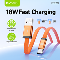Câble USB A tressé BAVIN CB421 18W, excellent, durable, résistant à l'usure, transfert de données 2 en 1