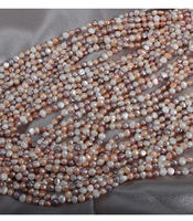 Perles baroques d'eau douce naturelles de qualité AA, 5-6 mm, couleur bonbon, brillantes des deux côtés, brin de 35 cm pour la fabrication de bijoux