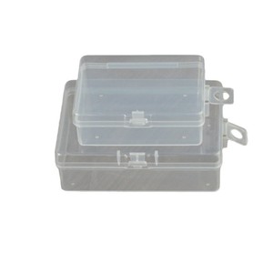 Plastic Snap Lock Storage Box <b>Rectangle</b> Clear Desktop Organizer Parts Container With Lid For Small Items - Product Image 5