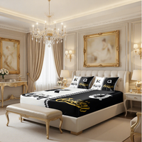 Protège-matelas en polyester lavable de qualité supérieure, imprimé numériquement, style européen, lisse, pour 32 équipes, avec drap-housse intégré et couverture intégrale