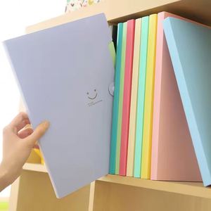 Customized 5 PocketsPlastic A4 Letter Size Smile Accordion File <b>Folder</b> Expanding <b>Document</b> Bag Organizer - Product Image 3