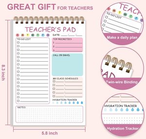 Carnet de planification A5 à spirale pour enseignant, avec couverture en papier, pour le travail scolaire et la planification en anglais - Product Image 2