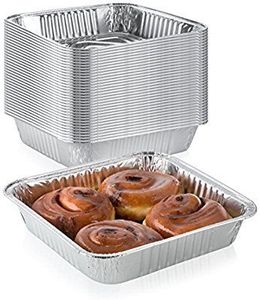 Emballage alimentaire Plats en feuille <span class=keywords><strong>d</strong></span>'étain Poêle à griller jetable Conteneur en papier <span class=keywords><strong>d</strong></span>'aluminium Plateau de restauration avec couvercle en plastique - Product Image 4