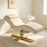 Moderne Luxus S-förmige PVC-Salon-Massageliege Multifunktionale Schönheitsliege mit Hochdichtem Schwamm Faltbar für Wimpern, Maniküre und Gesichtsbehandlungen