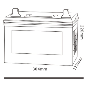 Batería de Coche Japonesa JIS 75D31R (N70Z) de 60Ah para Camiones Grandes, Larga Duración - Product Image 2
