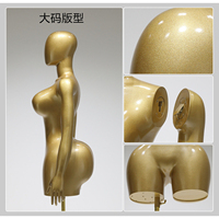 Mannequin de vitrine demi-corps grande taille pour magasin de vêtements, avec support à roulettes, pour présentation de robes féminines
