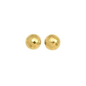 Boucles d'oreilles tendance en acier inoxydable 316L plaqué or PVD, design rond facetté durable et résistant - Product Image 1