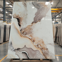 Panneau mural décoratif en PVC insonorisant, imitation marbre, feuille décorative en PET, faux placage brillant, panneau imitation marbre pour mur de chambre