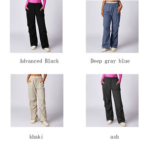 Venta al por mayor de <span class=keywords><strong>pantalones</strong></span> deportivos transpirables Cool Casual con bolsillos elásticos y sueltos, <span class=keywords><strong>pantalones</strong></span> deportivos de cintura alta de secado rápido - Product Image 2