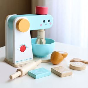 Toddler Pretend Play Cooking Set Safe Learning <b>Baking</b> Kitchen <b>Accessories</b> Wooden Stand Mixer Toy for Kids - Product Image 5
