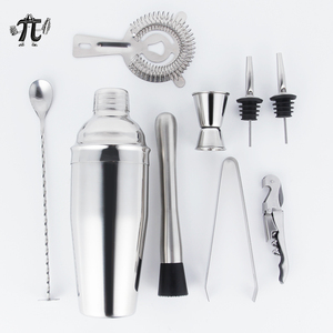 Juego de Herramientas de Bar de Acero Inoxidable Reutilizable de 10 Piezas, Elegante Soporte, Kit de Coctelería, Coctelera para Martini de 750 ml, Juego para Mezclar - Product Image 3