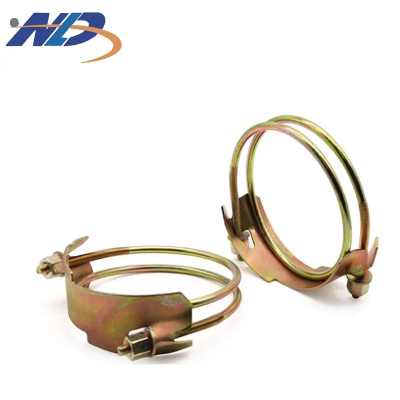 NLDHeavy Duty Double Wire Hose Stainless Steel Plumbing Adjustable T Bolt Clamp Tube Pipe Clips