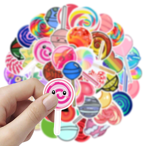 54 pezzi adesivi autoadesivi lecca-lecca decorazione per scatola di tiro, chitarra, bottiglia d'acqua, armadio, valigia, cassa del telefono, libri - Product Image 3