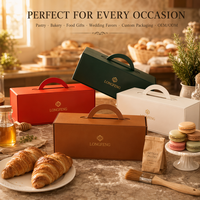 Boîte cadeau personnalisée pliable en kit avec poignée intégrée, découpe à l'emporte-pièce, auto-assemblage, emballage couleur pour la vente au détail et les fêtes